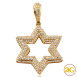 14KY 4.00CTW DIAMOND 'STAR OF DAVID' PENDANT