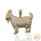 14KY 3.00CTW DIAMOND GOAT PENDANT