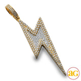 10KY 1.10CTW DIAMOND LIGHTNING BOLT PENDANT