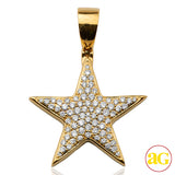 14KY 1.50CTW DIAMOND STAR PENDANT