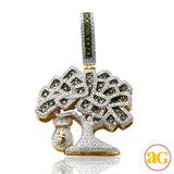 10KY 1.00CTW GREEN AND WHITE DIAMOND MONEY TREE PE