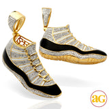 10KY 1.50CTW DIAMOND SHOE PENDANT