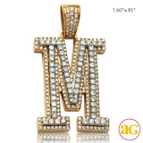 10KY+W 2.25CTW DIAMOND TWO TONE INITIAL PENDANT