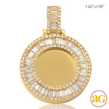 14KY2.60CTW BAGUETTE DIAMOND MEMORY PENDANT