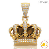 10KY 2.85CTW DIAMOND CROWN PENDANT