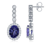 18kw tanzanite earrings