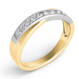 Yellow & White Gold Diamond Band