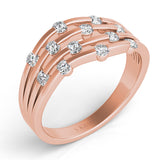 Rose Gold Diamond Fashion Ring