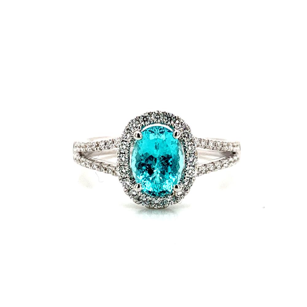 18kw paraiba tourmaline ring with a GIA report