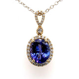 18ky tanzanite pendant