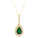 14ky emerald pendant