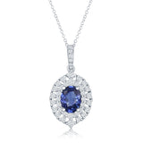 14kw sapphire pendant