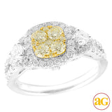 14KW 1.25CTW FANCY YELLOW DIAMOND RING