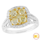14KW 2.25CTW FANCY YELLOW DIAMOND RING