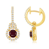 14ky ruby earrings