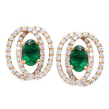 14ky emerald earrings