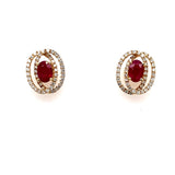 14ky ruby earrings