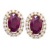 14ky ruby earrings