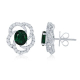 14kw emerald earrings