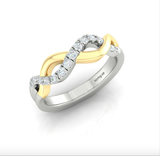 14kt Gold Helix Ring Available in Two-Tone, White or Yellow Gold