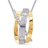 Yellow & White Gold Diamond Pendant