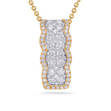 White & Yellow Gold Diamond Pendant