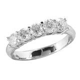14KW  1.00CTW 5-STONE DIA RING