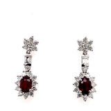14kw ruby earrings