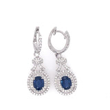 18kw sapphire earrings