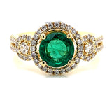18ky emerald ring
