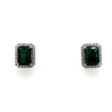 14kw emerald earrings