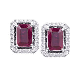 14kw ruby earrings