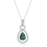 14kw emerald pendant