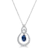 14kw sapphire pendant