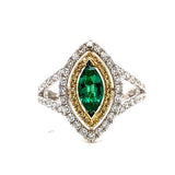 18kw emerald ring