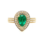 18ky emerald ring