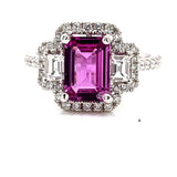 18kw pink sapphire ring