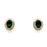 14ky emerald earrings