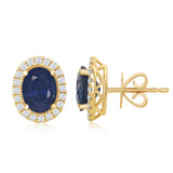 14ky sapphire earrings
