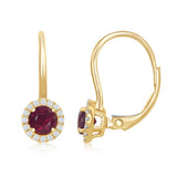 14ky ruby earrings