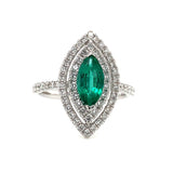 18kw emerald ring