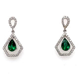 14kw emerald earrings