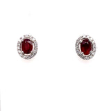 14kw ruby earrings