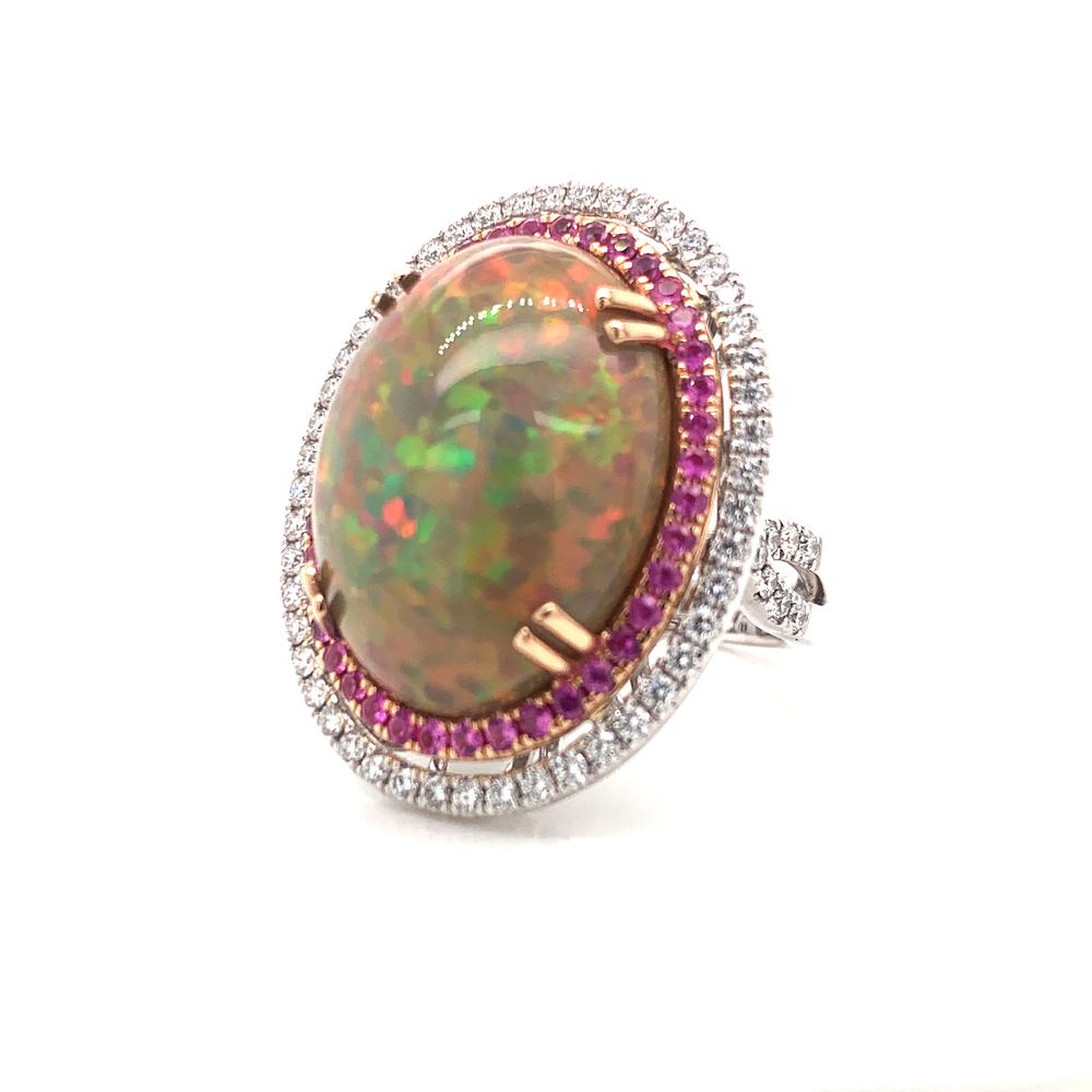 18kw opal ring