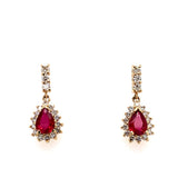 14ky ruby earrings
