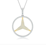 14kt Gold Diamond 3 Point Star Pendant Available in White or yellow Gold