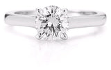 Classic Four Prong Solitaire Diamond Engagement Ring ( Color: G-H; Clarity: I 1-I 2) made in 14k White gold