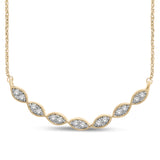 14K Yellow Gold 1/6 Ct.Tw. Diamond Stackable Necklace