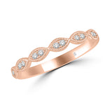 14K Rose Gold 1/6 Ct.Tw. Diamond Stackable Band