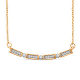 14K Yellow Gold 1/6 Ct.Tw. Diamond Stackable Necklace